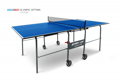 Стол теннисный Olympic Optima Синий с сеткой